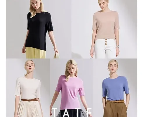 어제 살까 망설이던 테이트 24SS 여성 썸머 코튼 블렌딩 프레쉬 아트웍 스웨트 셔츠 4종 베스트 상품